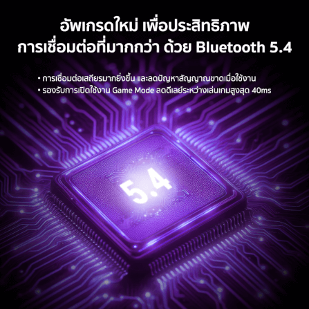 หูฟังไร้สาย ZTEC TUNE BUDS E200 ANC EARBUDS -25DB 6 ไมโครโฟน มี GAME MODE 40MS แบตเตอรี่ 28 ชม._6